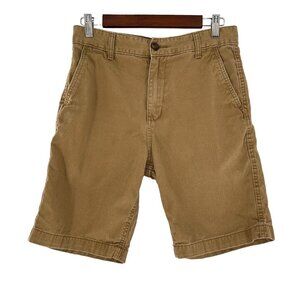Faded Glory Mens Khaki Casual Cotton Shorts Size‎ 28 chino summer Preppy Beige
